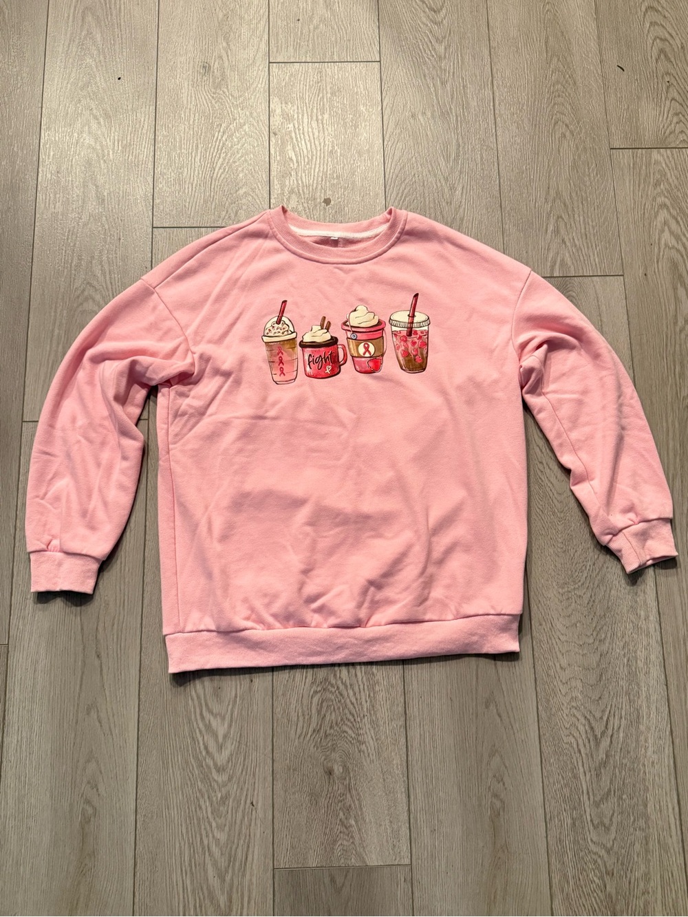 Pink Breast Cancer Awareness Sweatshirt Size Small